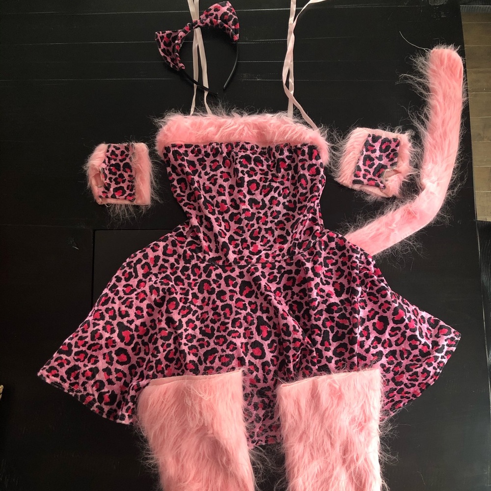 Pink Leopard Dress Up Costume Dress